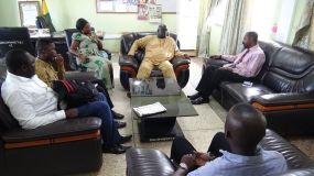 CEO of PEF interacts with the District Chief Executive of Ejura.jpg